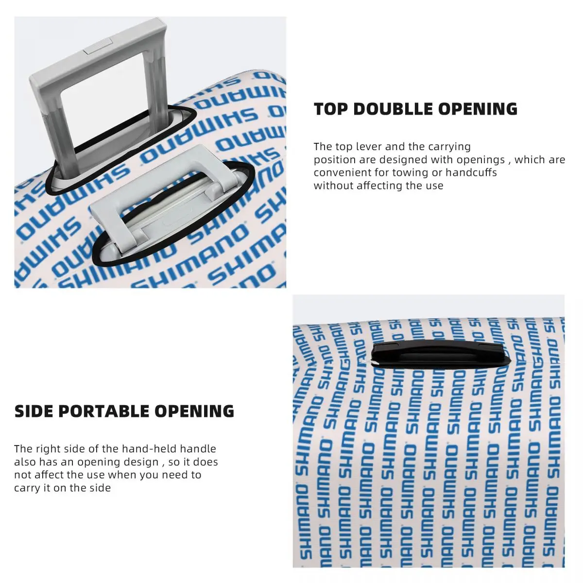 Shimano Fishing Fish Merch Suitcase Cover Protection Elastic Trip Luggage Protector Covers for 18-32 Inch