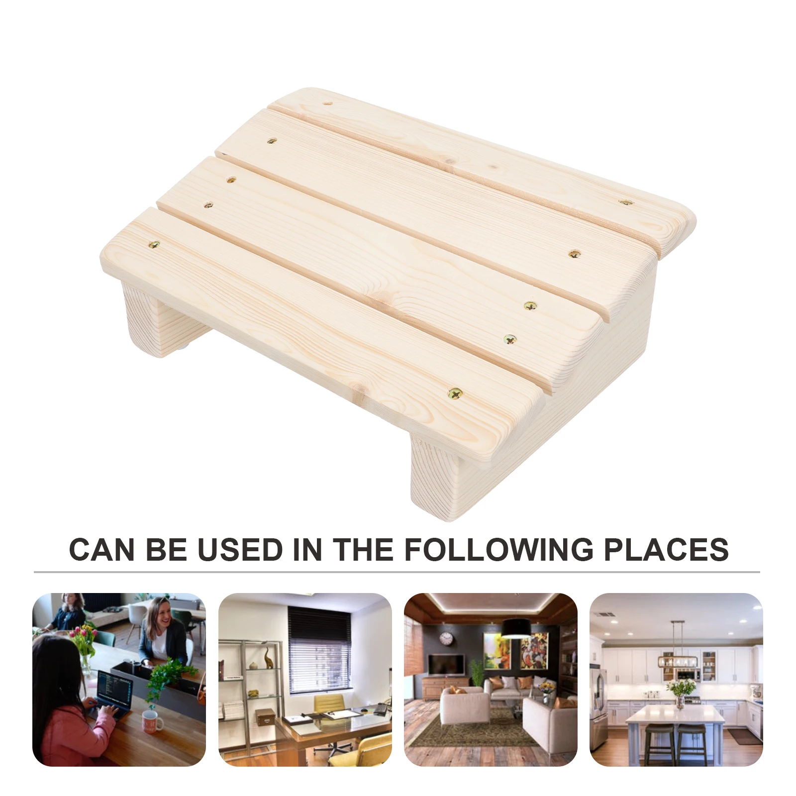 

Ergonomic Wooden Foot Rest Stand for Office Desk Use Slanted Design Enhances Posture Comfort Foot Elevation for Home Or Work