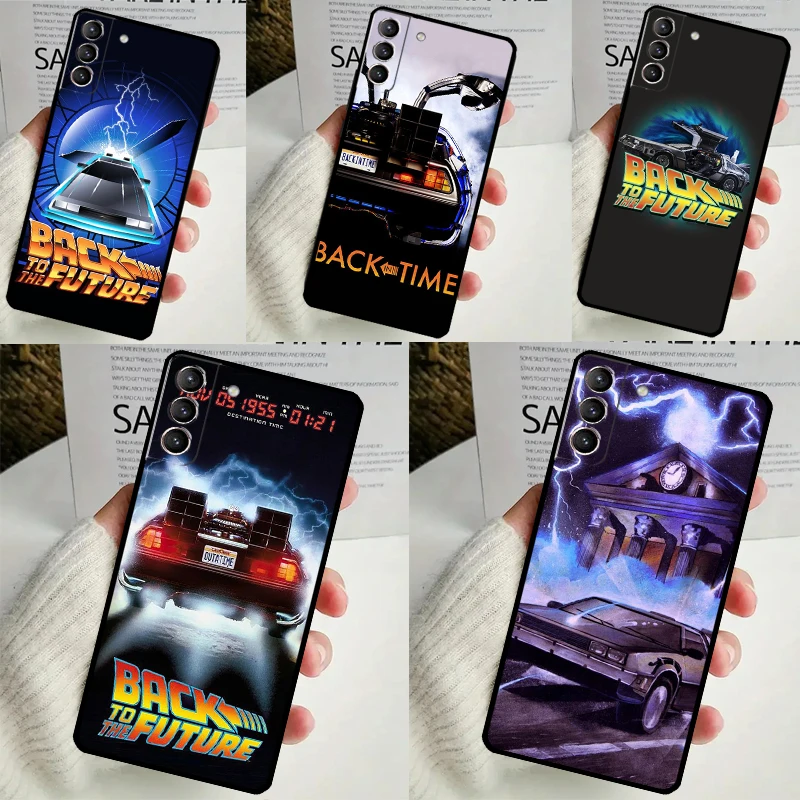 Back To The Future Time Machine Cover For Samsung Galaxy S23 S24 Ultra S8 S9 S10 S22 Plus Note 10 20 Ultra S20 S21 FE Case
