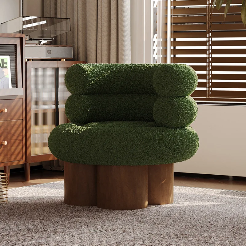 French Living Room Fabric Single Sofa Chair Marshmallow Inspired Creative Lounge Chair for Living Room Balcony