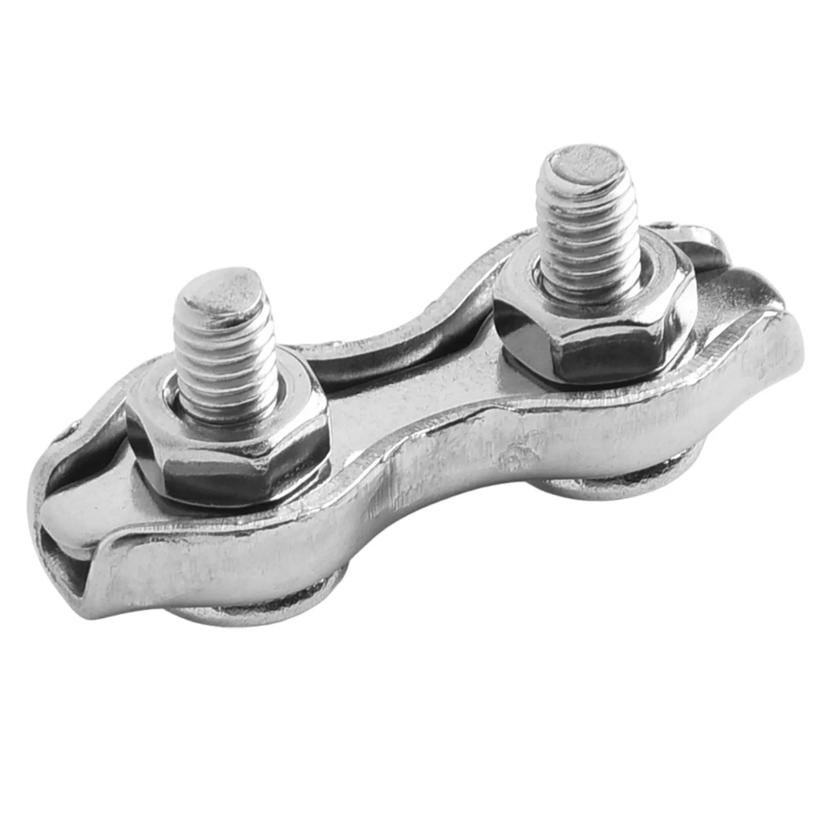 12PCS for duplex Clamps and Wire Rope Thimbles Set 304 Stainless Steel Rope Clips for Secure Ropes and Steel Wire Work
