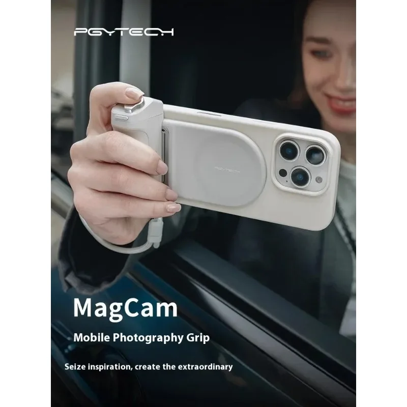 PGYTECH MagCam Mobile Phone Camera Handle 3000mAh Remote Control Bluetooth Magnetic Fill Light for Cell Phone MagGlow Assistant