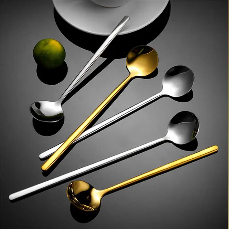 2/4/6PCS Durable Coffee Stirring Spoon High Aesthetic Value Stainless Steel Spoon For Home Stainless Steel Home Utensils Stylish