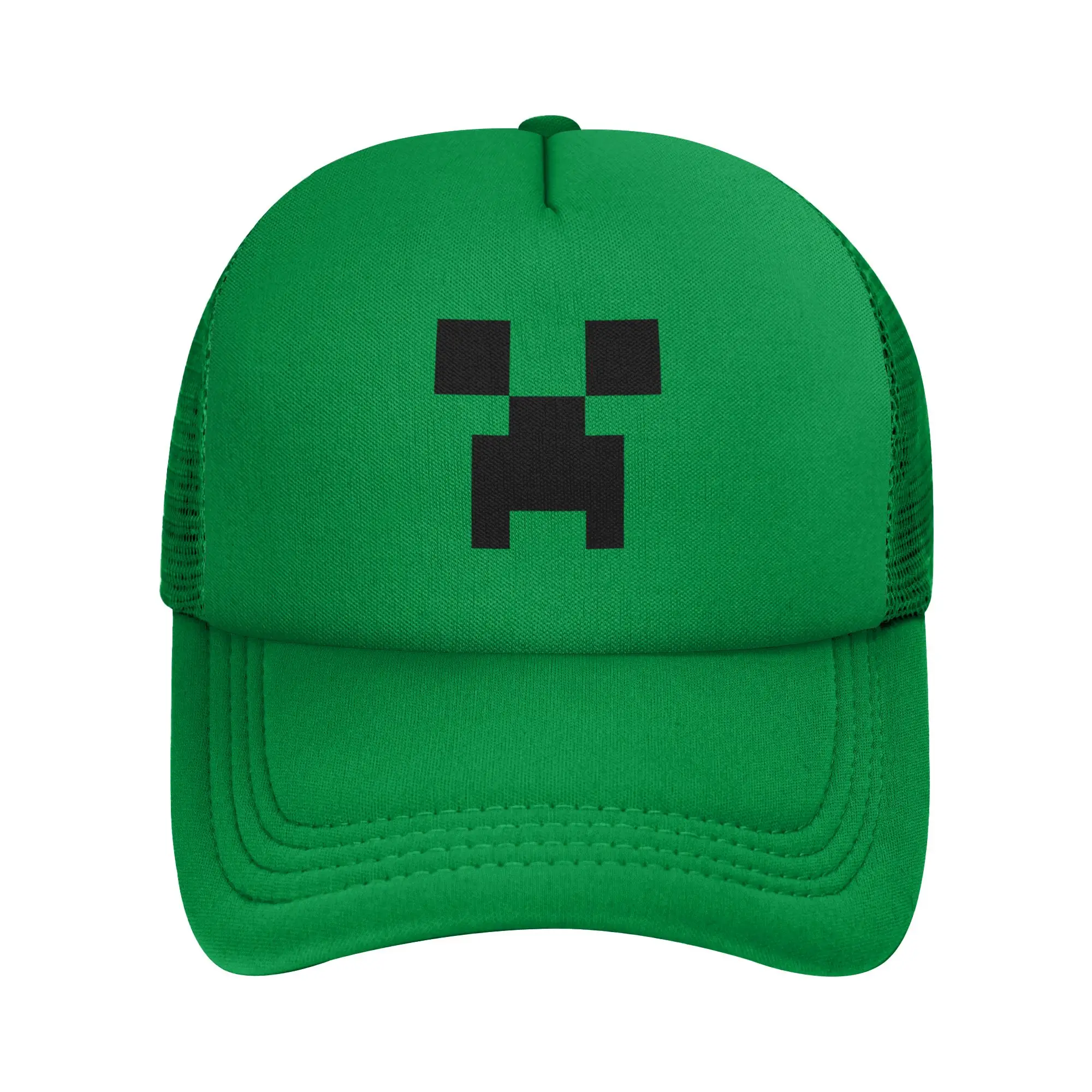 Gorra de camionero de poliéster con malla, ajustable, para verano, con diseño de videojuego 'Big Face' de Adult Creepers, gorra de béisbol y protección solar