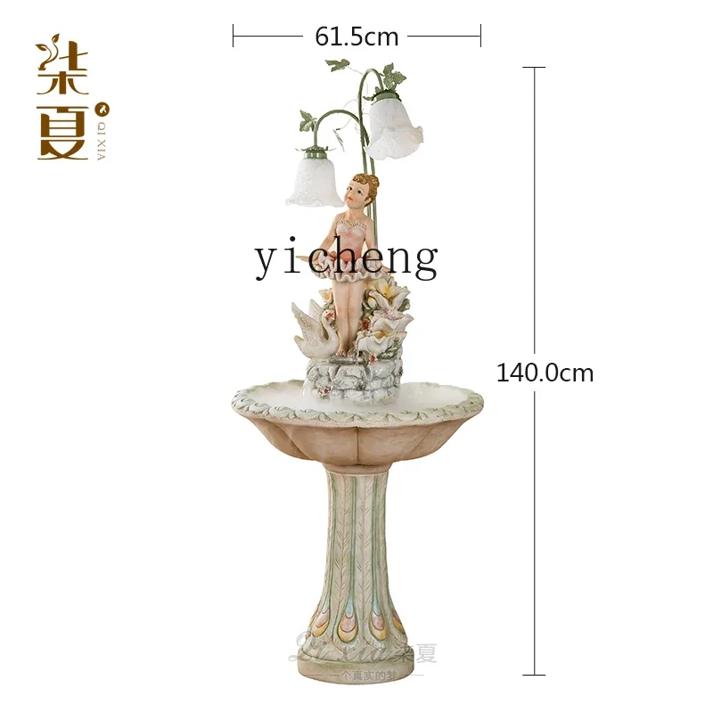 BJ-12 decorative living room TV cabinet next to the floor running water fountain ornament home art decoration