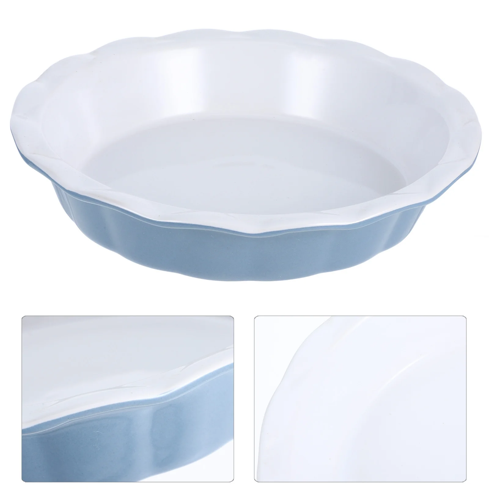 

Ceramic Pie Dish Non-Stick Pumpkin Baking Pan Ruffled Edge Multi-Use for Kitchen Desserts Pie Irons for Camping