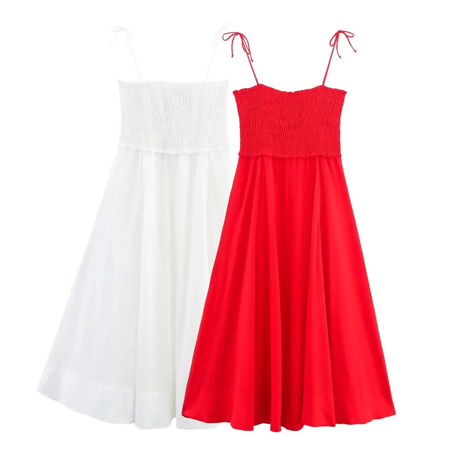 KONDALA Chic Rosso Senza Spalline Donna Arco Cami Abito A Pieghe Night Party Abito Lungo Moda 2025 Estate Sexy Compleanno Mujer Abiti