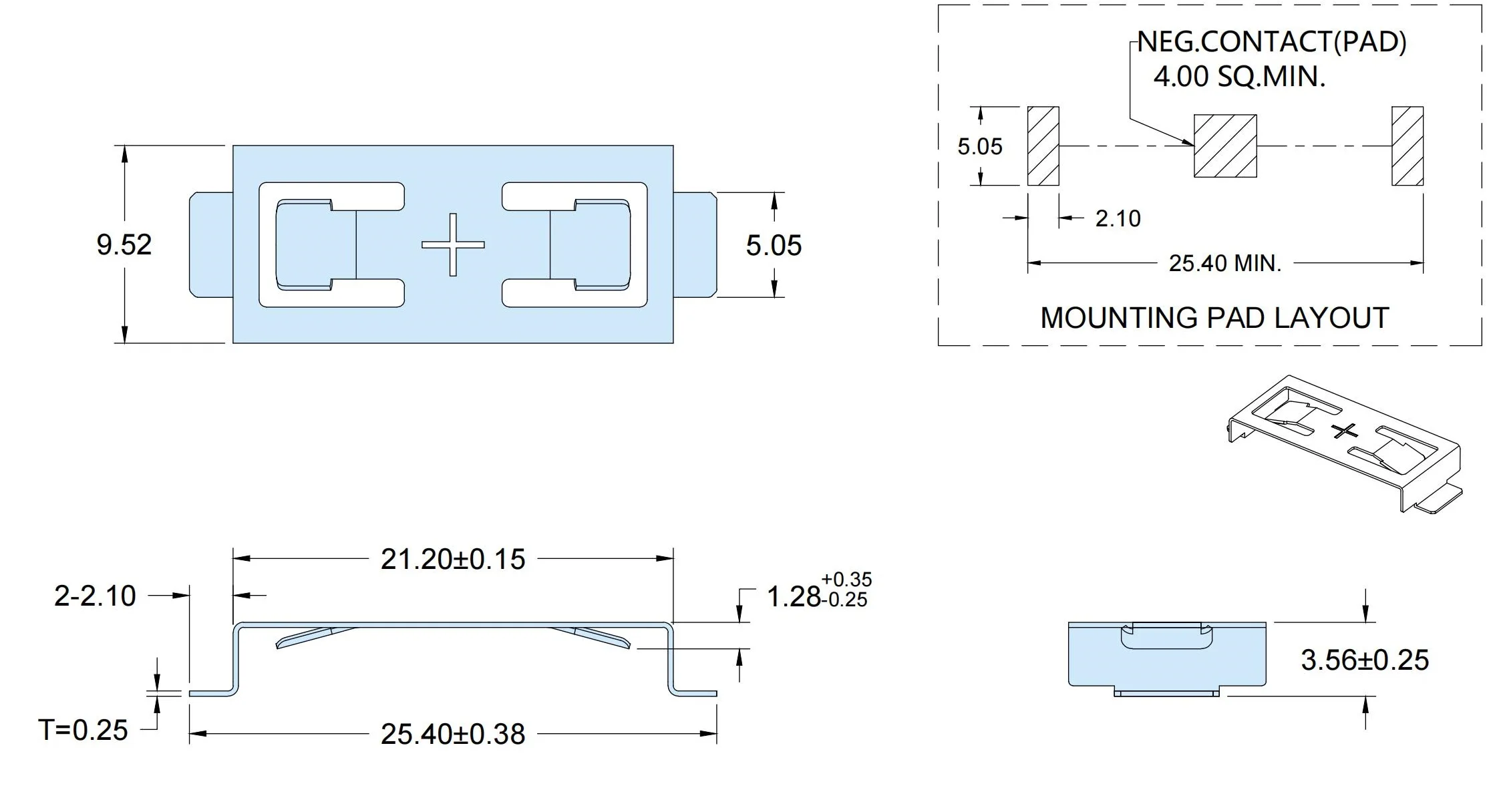 High Precision Metal CR2032 Battery Holder SMT SMD CR2025, CR2032 Battery Retainer Clip BC-2003