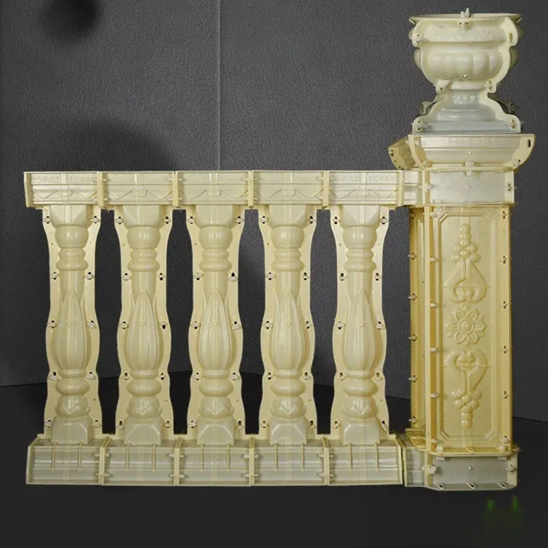 

European Roman Column Mold Villa Line Handrail Balcony Guardrail Cast-in-place Vase Column Cement Railing Mold Outdoor Mold