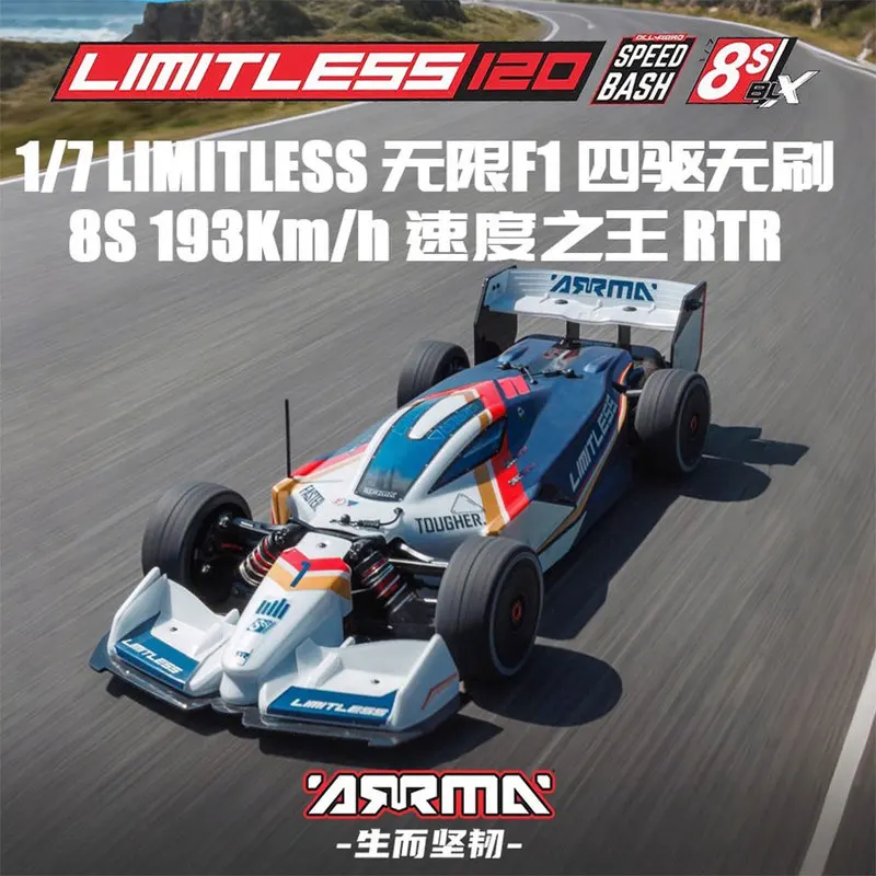 

Arrma 1/7 Limitless 8S AVC 4WD Бесщеточный пульт дистанционного управления Электрический гоночный автомобиль Speed King Высокоскоростной внедорожный монстр-трак