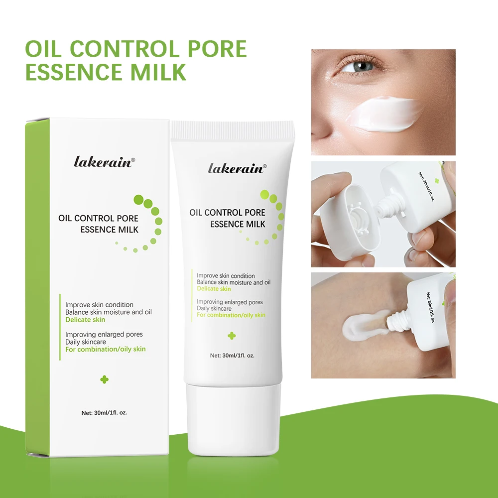 Oil Control Pore Essence Milk Brightening Facial  Smoothes Pores Moisturizing For Invisible Non-greasy Essence Korean Skin Care