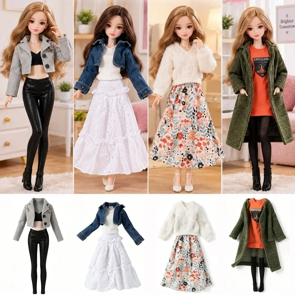 High Quality 4 Styles 1/6 Supermodel Doll Sweet Girl Clothes Cute with Outfit Doll Clothes Suit Fashion Casual Doll Clothing