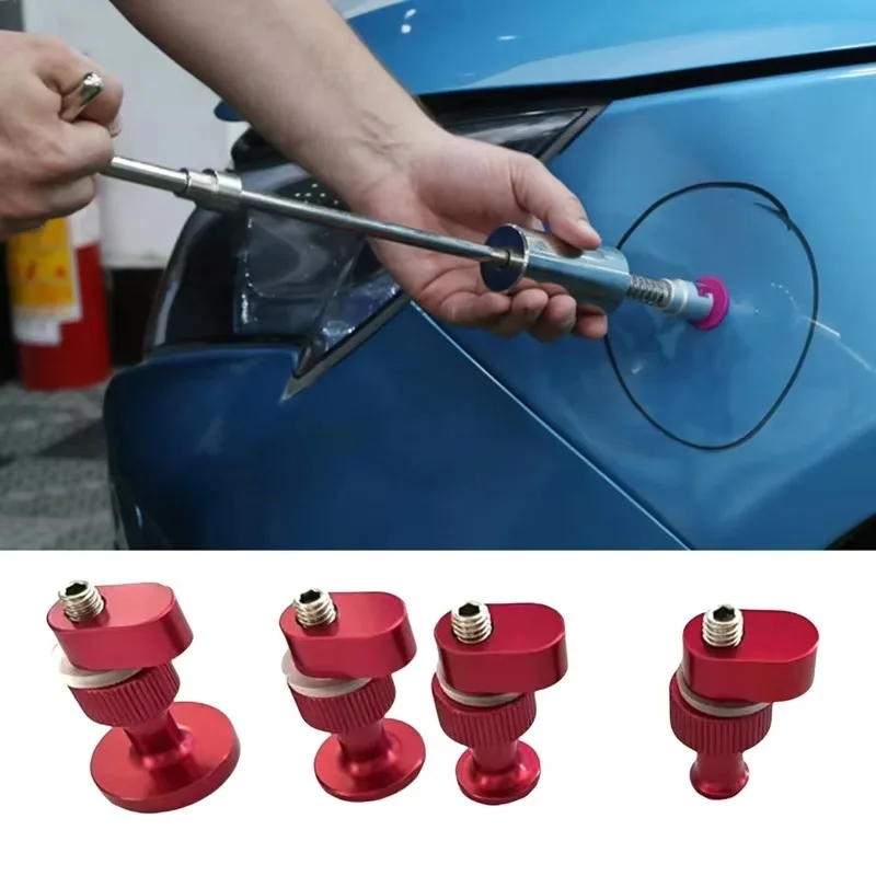 

KFY 4pcs Accessories Hail Pit Dent Small Pit Puller Leveling Aluminum Alloy Round Gasket Puller ﻿for Car Dent Repair Tool