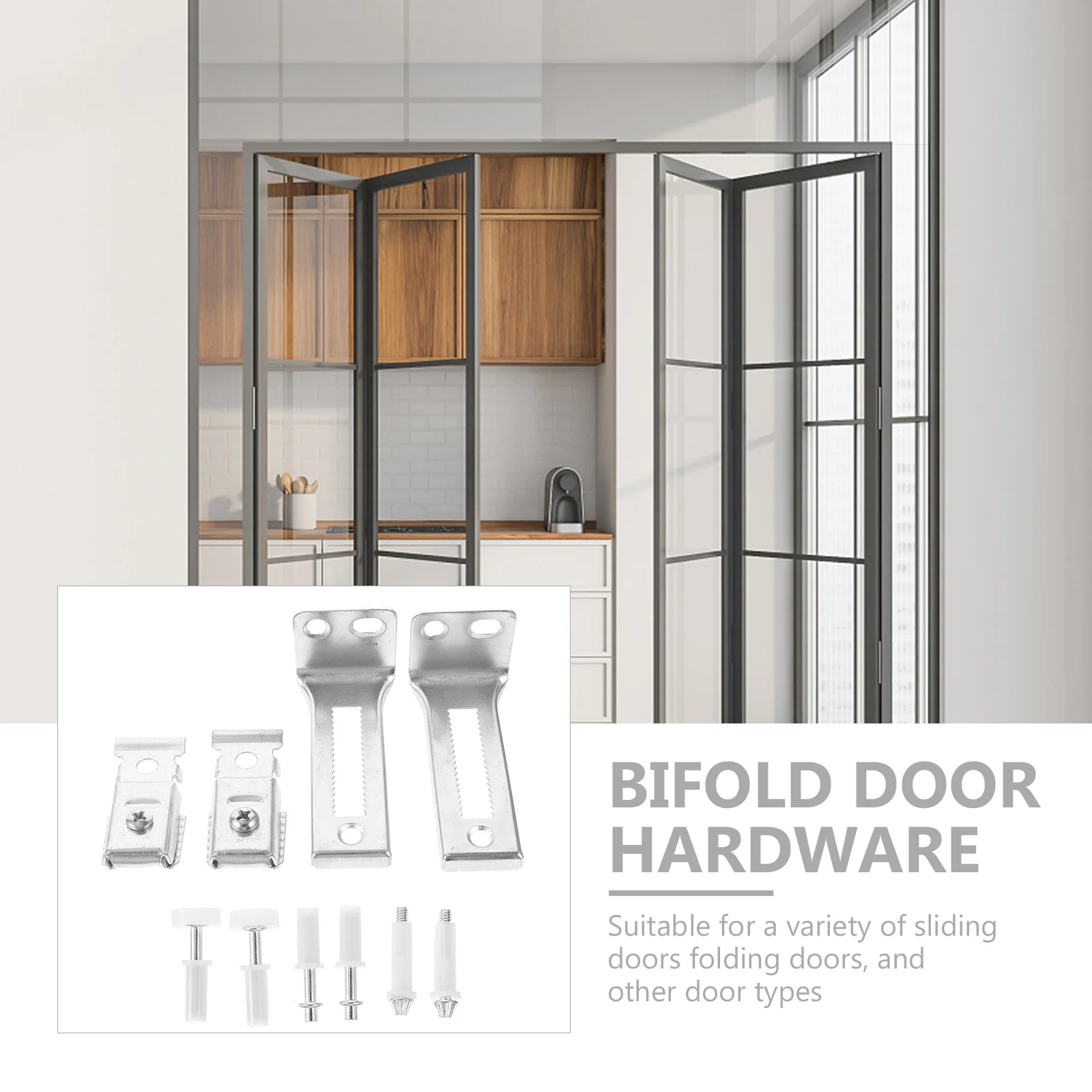 Door Repair Kit Bifold Hardware Accessories Closet Sliding Door Roller Set Bi Fold Accordion Door Hardware Pivots