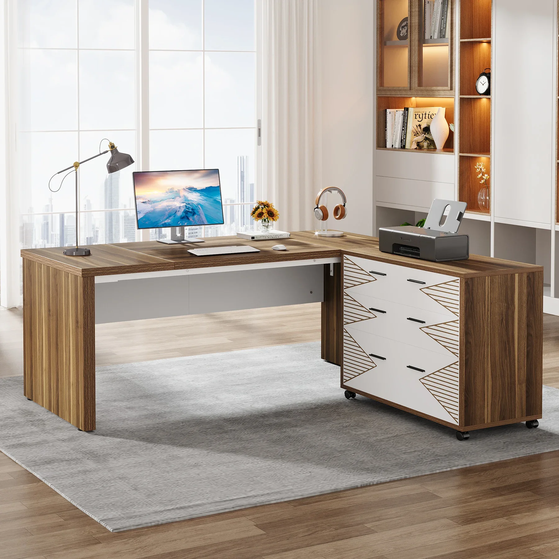 Biurko Tribesigns w nowoczesny – Office Tech Furniture recenzja i cena