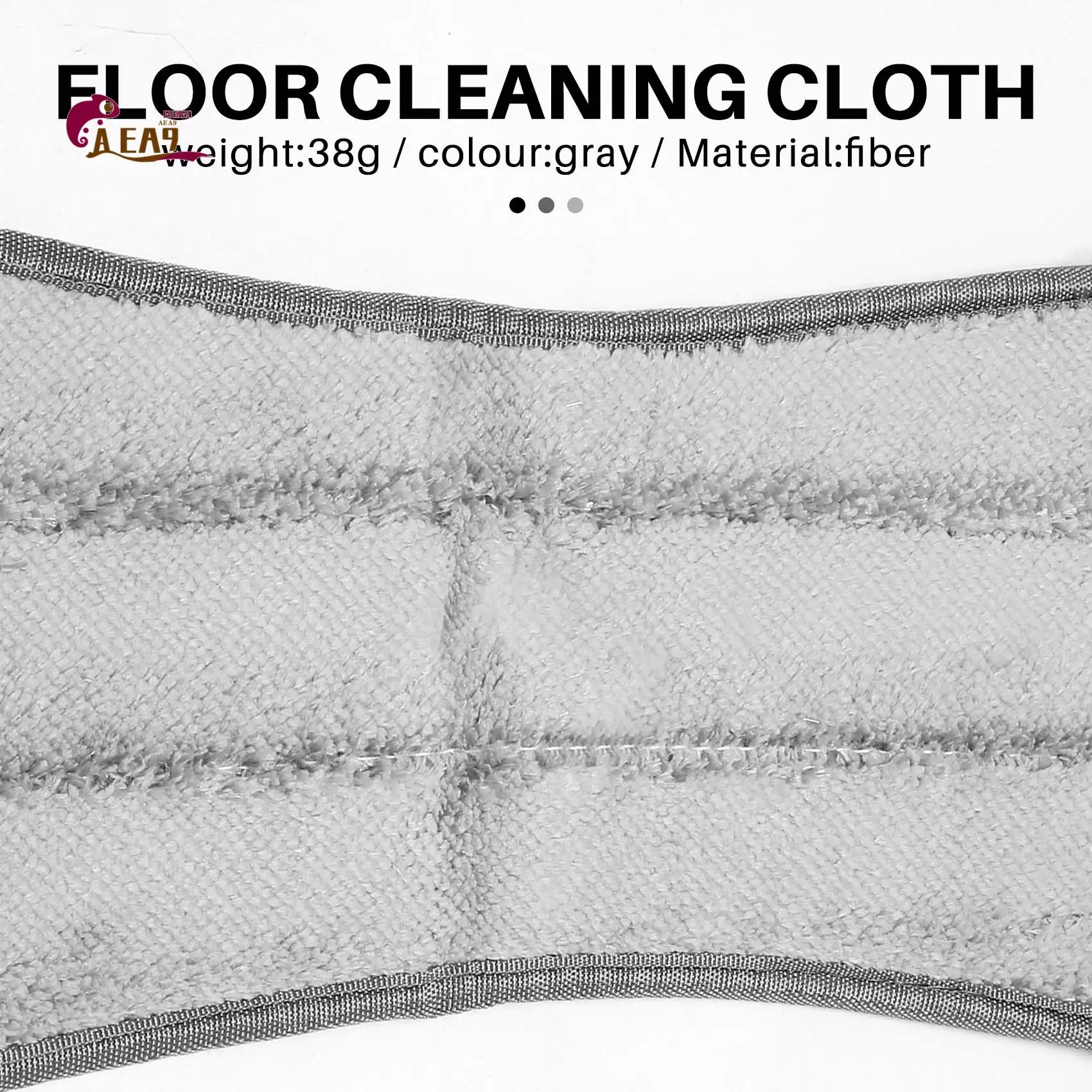 AEA9-1 Set 2 Pcs Fiber Flat Mop Head Floor Cleaning Cloth X Type Replace Cloth Mop Cloth Household Cleaning Mop Accessories