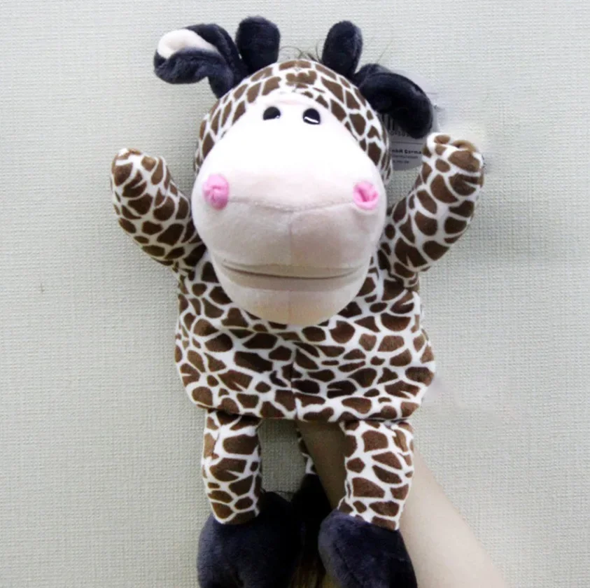 22-33cm Creative Cartoon Full Body Animal Puppets Soft Stuffed Plush Toys Hobbies Kawaii Exclusive Design Birthday Gift for Kids