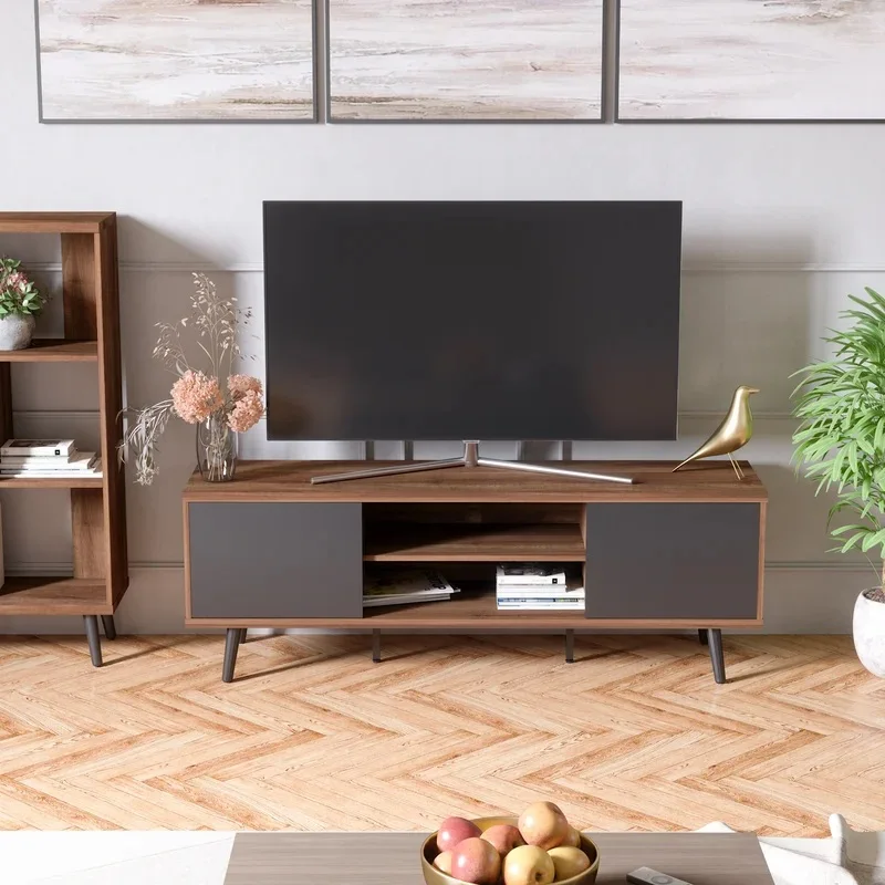

Mid-century 65"tv Stand Big Wall Bedroom Wood TV Side Floor Cabinet Table Rack Bedroom TV Office Modern Tea Table TV Cabinet