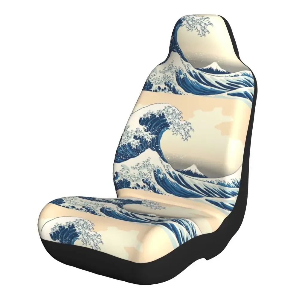 

Чехлы на автомобильные сиденья The Great Wave Off Kanagawa, универсальные чехлы на автомобильные сиденья, подходят для маленьких автомобилей, грузовиков, внедорожников, высокая эластичность