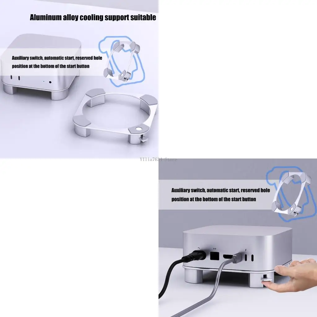 

Desktop Heat Dissipation Stand for MiniM4 AntiSlip Silicone Pad Aluminum Base