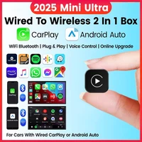 Adaptador Inalámbrico 2 en 1 Anyfar 2026 para CarPlay y Android Auto, WiFi 5Ghz, USB, Plug and Play