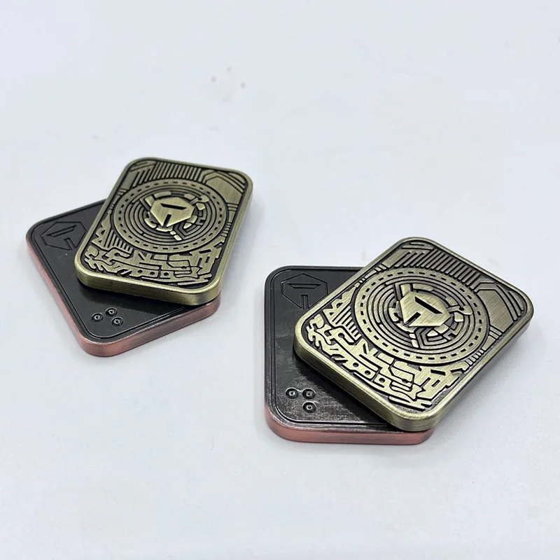 NDEDC Knight Sound Coin Clicker Seitlich Drückbares Mechanisches Metall-Fingerspielzeug Desktop-Dekompressionsspielzeug