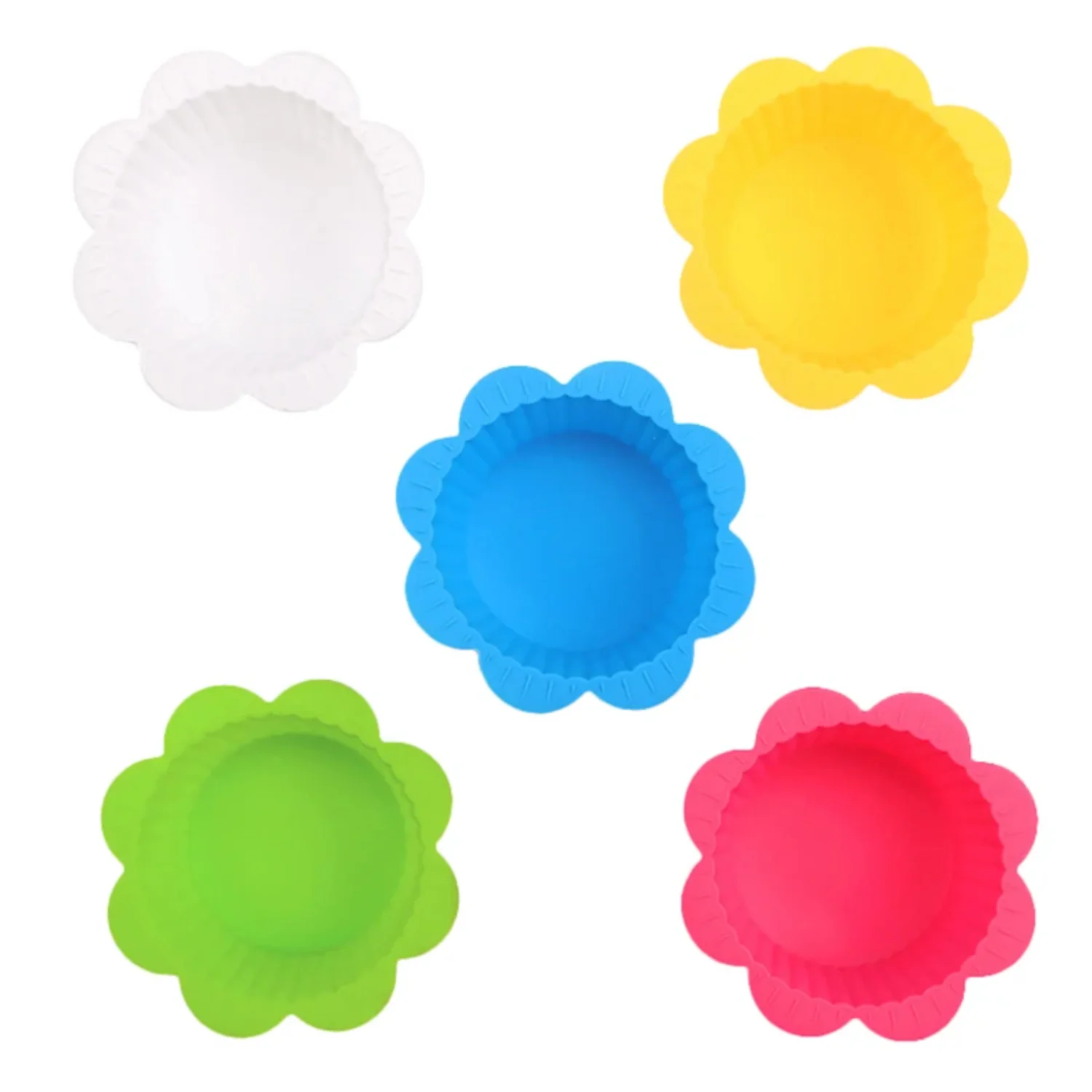 

Flower Cup Shape Silicon Cake Baking Molds Muffin Cupcake Chocolate Making Tool Kitchen Bakeware