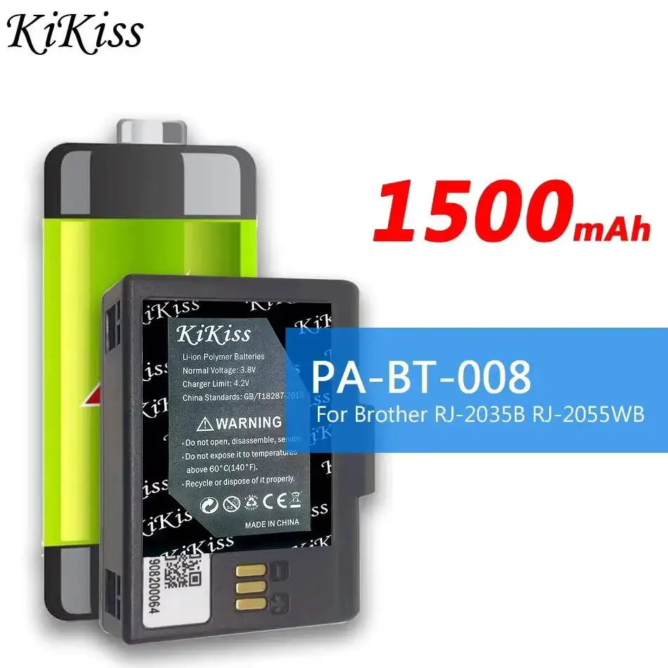 

Premium Replacement Label Printer Battery PA-BT-008 For Brother RJ-2035B RJ-2055WB RJ2035B RJ2055WB 1500mAh
