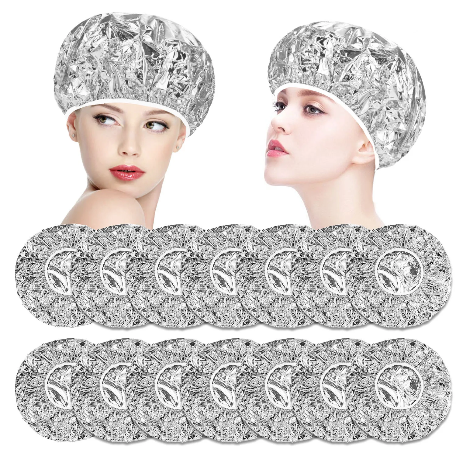 

10pcs Reusable Aluminum Foil Deep Conditioning Caps for All Hair Types - Ideal for Coloring & Styling, Salon Quality