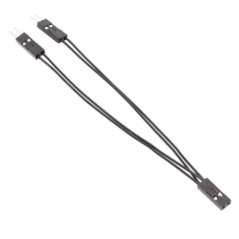 Гибкий 2,54 мм 2PIN Duponts Cable с женским до двух мужских разъемов для легкого расширения в электронных проектах