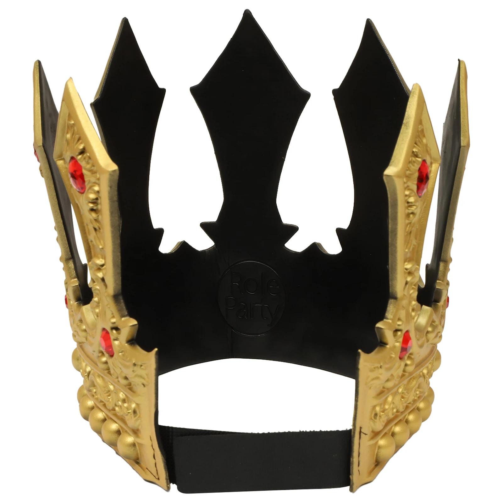 Retro pałac król książę plastikowa męska korona nakrycie głowy korona Halloween występ na cosplay akcesoria do kostiumów Prop