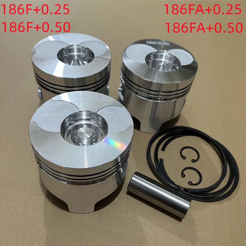 186F 186FA Piston ring pin kit For 186F+0.25 / 186F+0.50 186FA+0.25 186FA+0.5 Chinese diesel engine Micro Tiller Parts