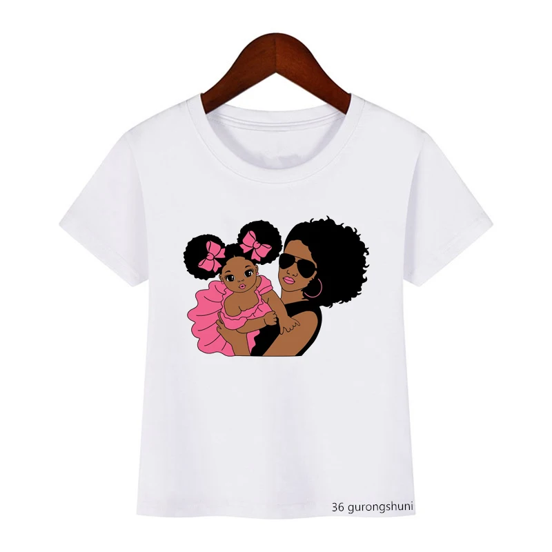 Black History Month Black Girls Tshirt  American Black Girls Tshirt Summer Children'S Clothing Tshirt Kids Birthday Clothing Top