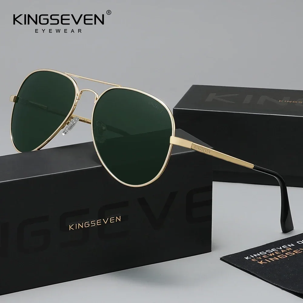 

KINGSEVEN Pilot Polarized Sunglasses For Men Women Summer Driving Sun Glasses Anti-reflection UV400 Oculos de sol