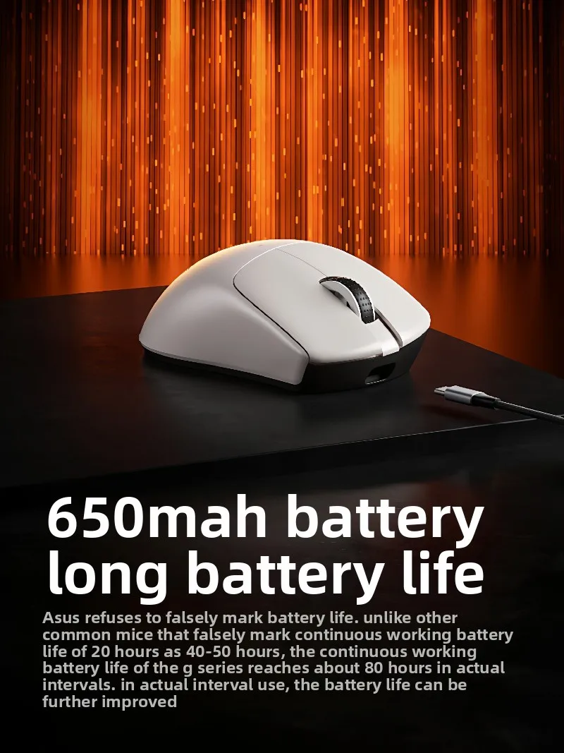 ماوس لاسلكي AUSDOM G04 ثلاثي الوضع خفيف الوزن PAW3311 400 مللي أمبير عمر بطارية طويل مريح Dpi قابل للتعديل لماوس ألعاب FPS