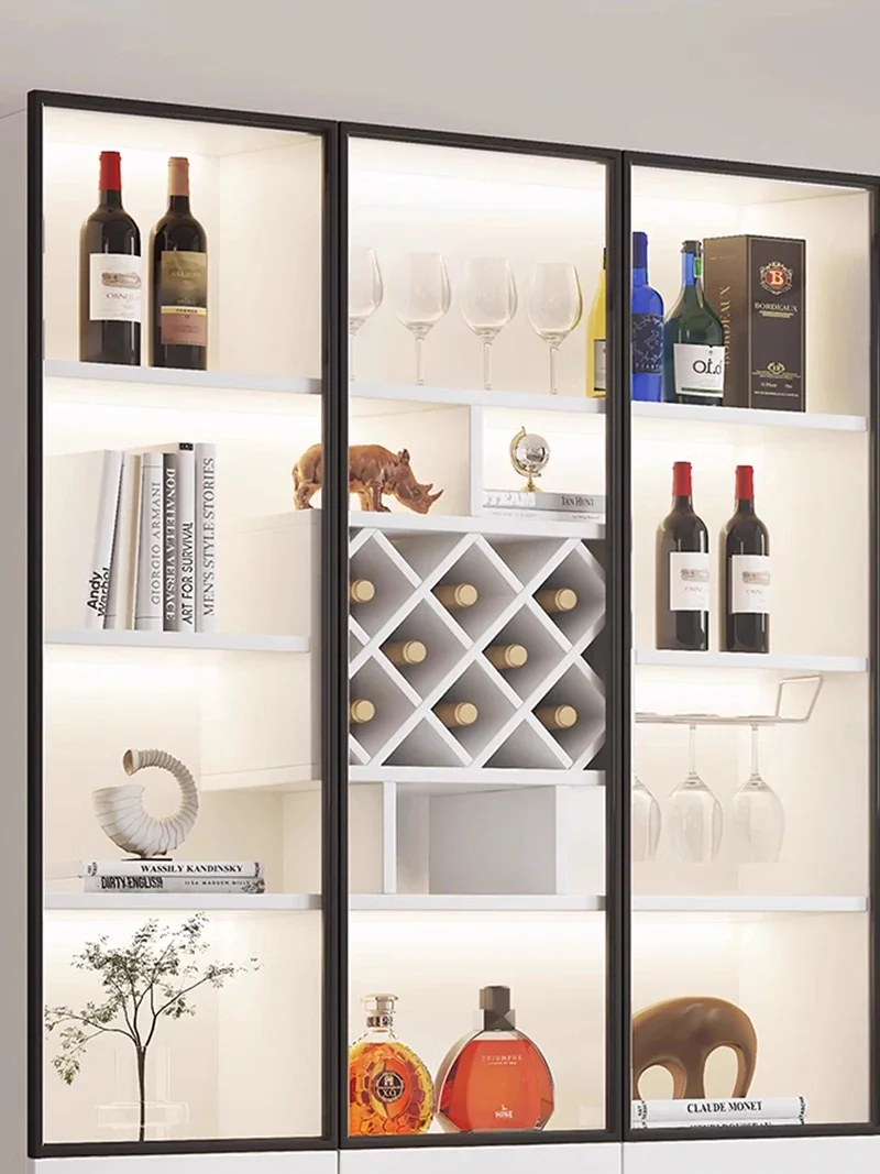 Luxury Display Wine Cabinet Glass Door Collect Wine Cabinet Bookcase Storage Armarios Para Sala De Estar Bar Furniture Indoor