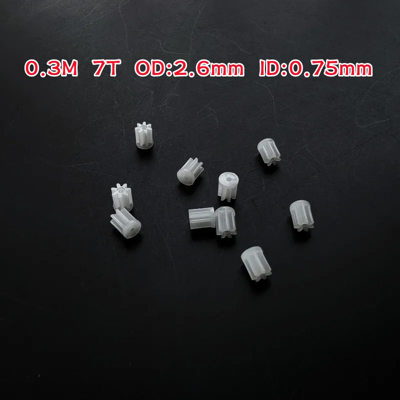 10pcs/bag 7T 0.3M 70.8A Small Motor Gears Plastic White Gear Motor Pinion For X4 R/C Drone Quadcopter Helicopter Spare Parts