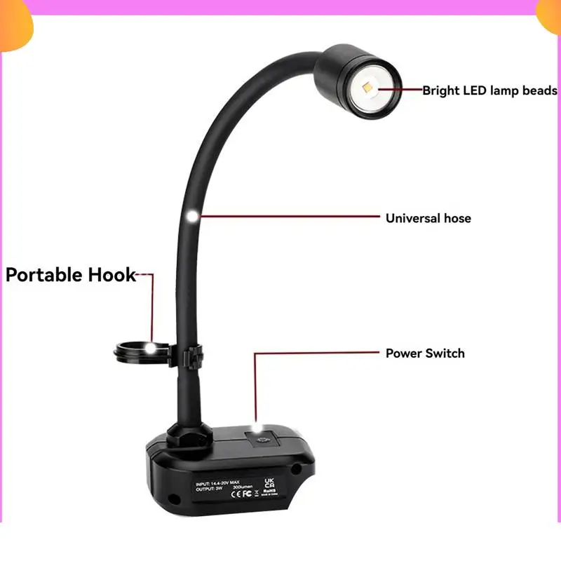 

A23P 2PCS LED Work Light For 20V Battery, 20W 2000LM LED Light Flood Light, , Battery Light With Charging Port