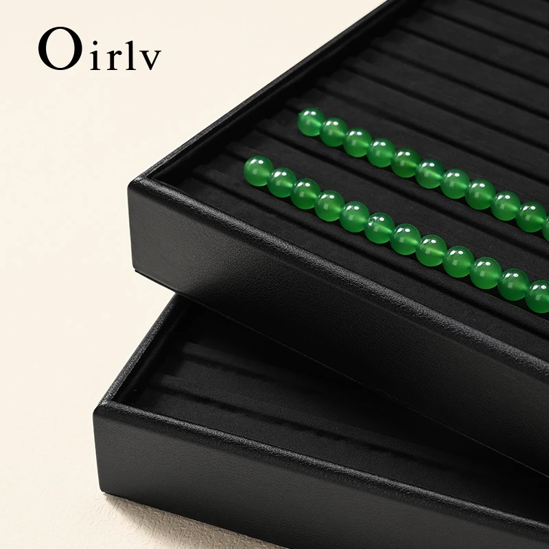 oirlv High-quality jewelry plates made of suede and pu leather suitable for pendants, necklaces, bracelets, jeweler organizers