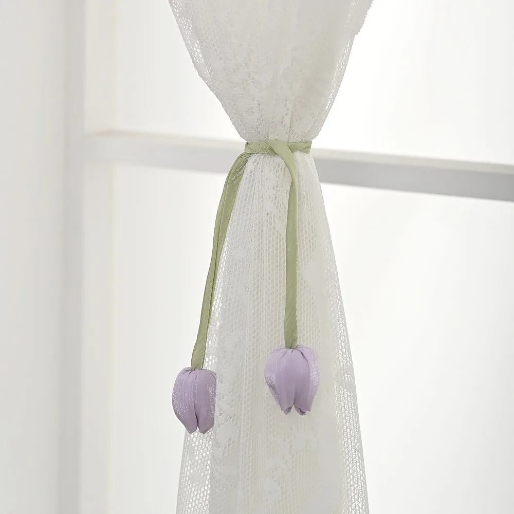 

1/3/7PCS 40CM Home Decor Fashion Tulip Curtain Straps Elegant Beautifully Curtains Tie Rope Adjustable Curtain Tieback Homestay