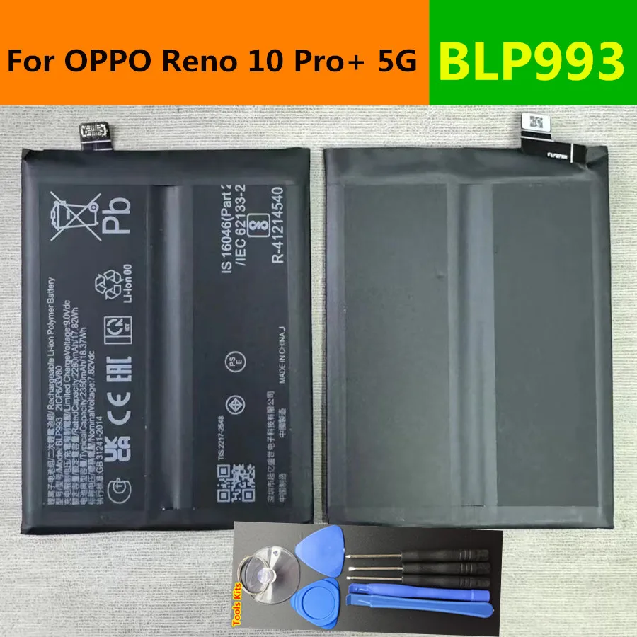 Original Battery For Oppo Reno 10 Pro+ 5G, Reno10 Pro+ Plus 5G,CPH2521, PHU110 New High Quality 4700mAh BLP993 Mobile Phone