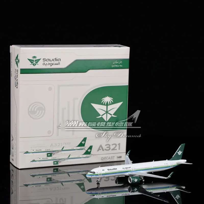 

JCWINGS Die Cast 1:400 Scale Saudi XX40188 A321neo HZ-ASAC Domestic Alloy Aircraft Model Airplane Collection Toy Gift Display