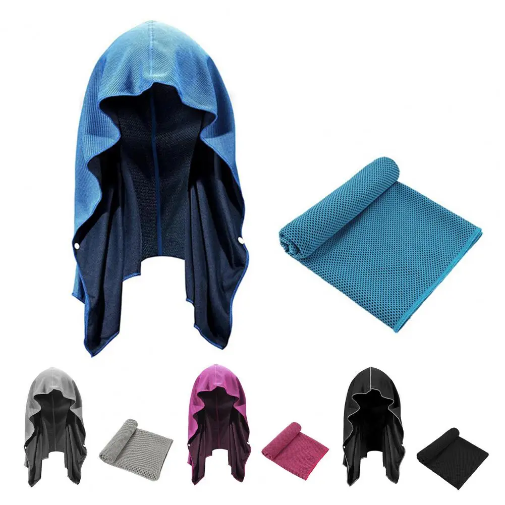 Cooling Towel Quick drying Cooling Hoodie Towels Sun Sports Towel Outdoor Activities Summer Cooling Neck Scarf