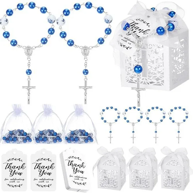 10set/30setOrganza Bags Tags Boxes, First Holy Communion Confirmation Christening, Denarios Catolicos Recuerdos Bautizo