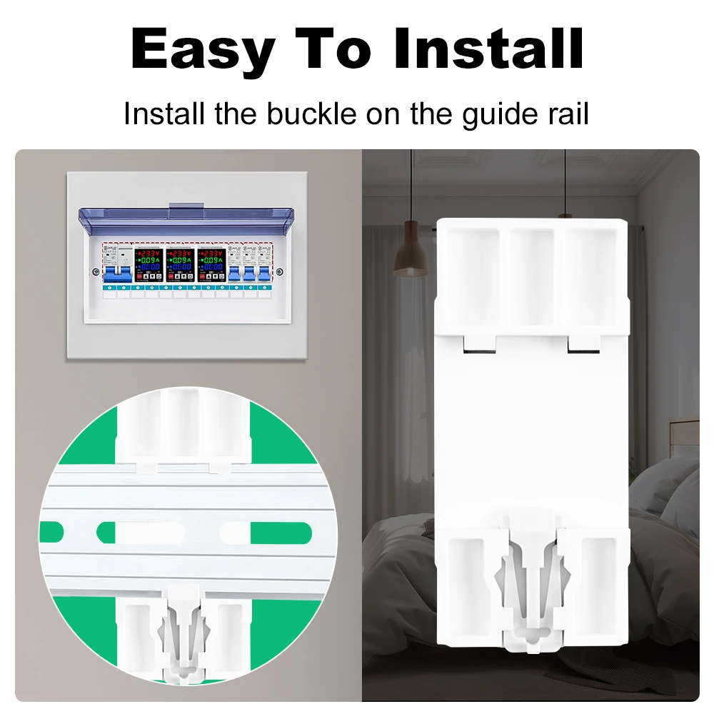 MANHOT Smart WiFi Leistungsschalter 2P 63A mit Leck-, Temperatur-, Spannungs- und Stromschutz, Energiezähler, kompatibel mit Tuya Alexa – Detail 9