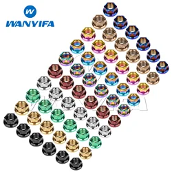 Wanyifa Titanium Nut M6 M8 M10 M12 1.25 Pitch M14 1.5 Pitch M16 1.5 Pitch Torx Flange Hexagon Nuts Ti Fastener
