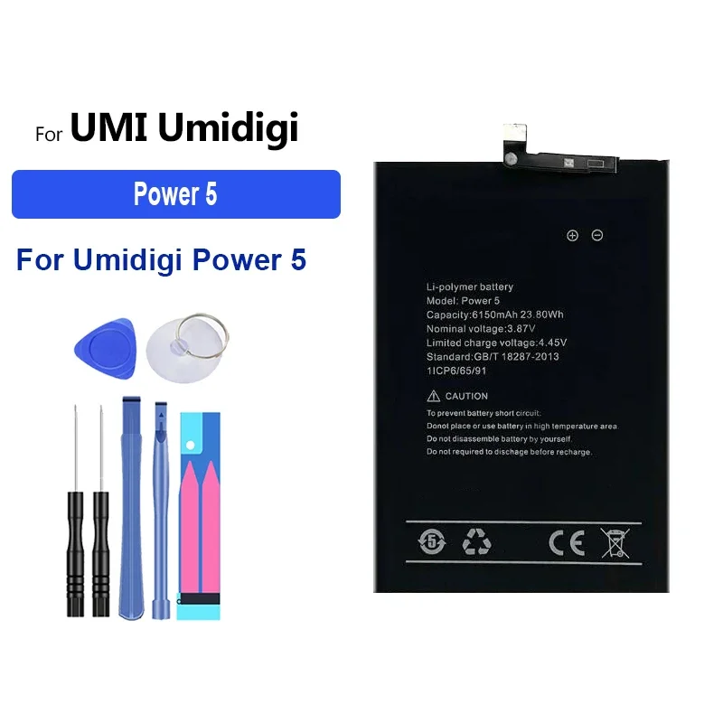 High Capacity Battery 5150mAh-6150mAh For UMI Umidigi Power 7 7S 5 3 Portable batteries