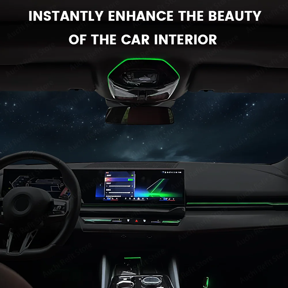 Auchkj 11 ألوان القراءة ضوء الضوء المحيط لسيارات BMW 2 3 4 5 6GT 7 8 سلسلة G20 G30 G05 G06 G07 G01 G60 G70 الإضاءة الداخلية