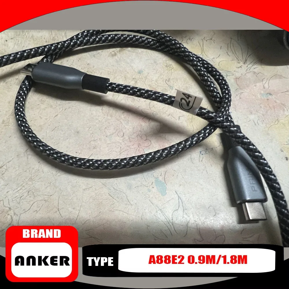 Anker Prime 240W Dual Type-C Data Cable, PD Fast Charging Braided Cable, USB C Cable A88E2 0.9M/1.8M Soft Unique
