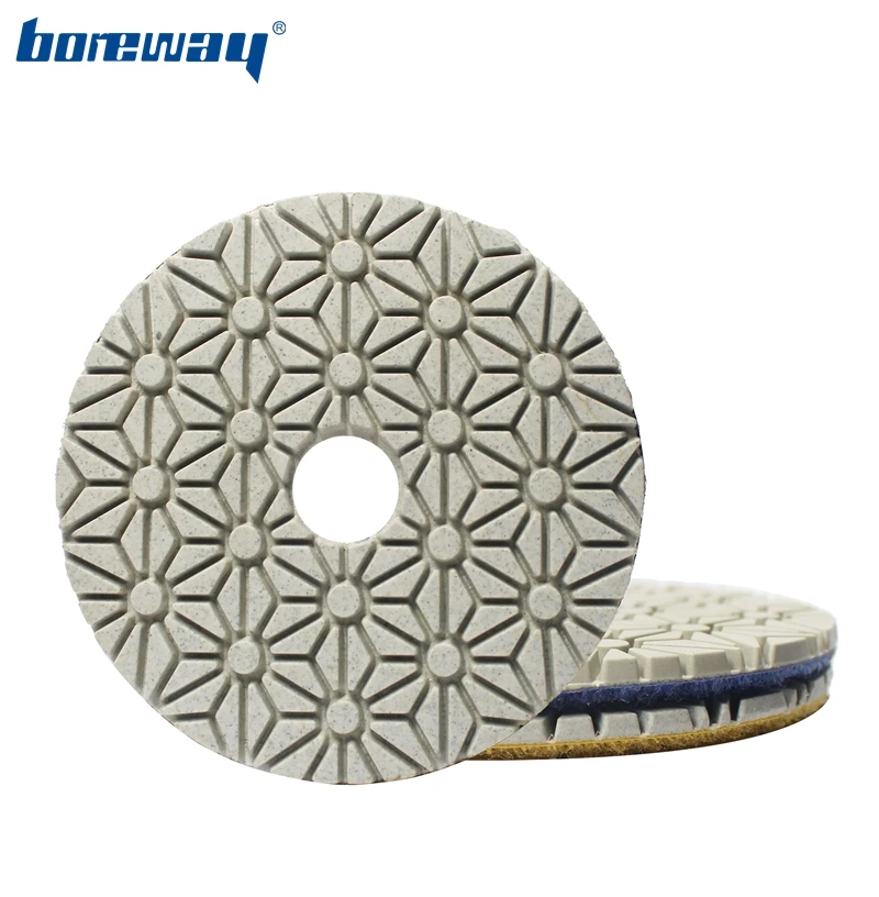 

Boreway 3 шт. 4-дюймовая алмазная полировальная подушечка 3 шага 100 мм с цветочным узором шлифовальный диск для влажного использования для гранита, мрамора, камня, напольной плиты
